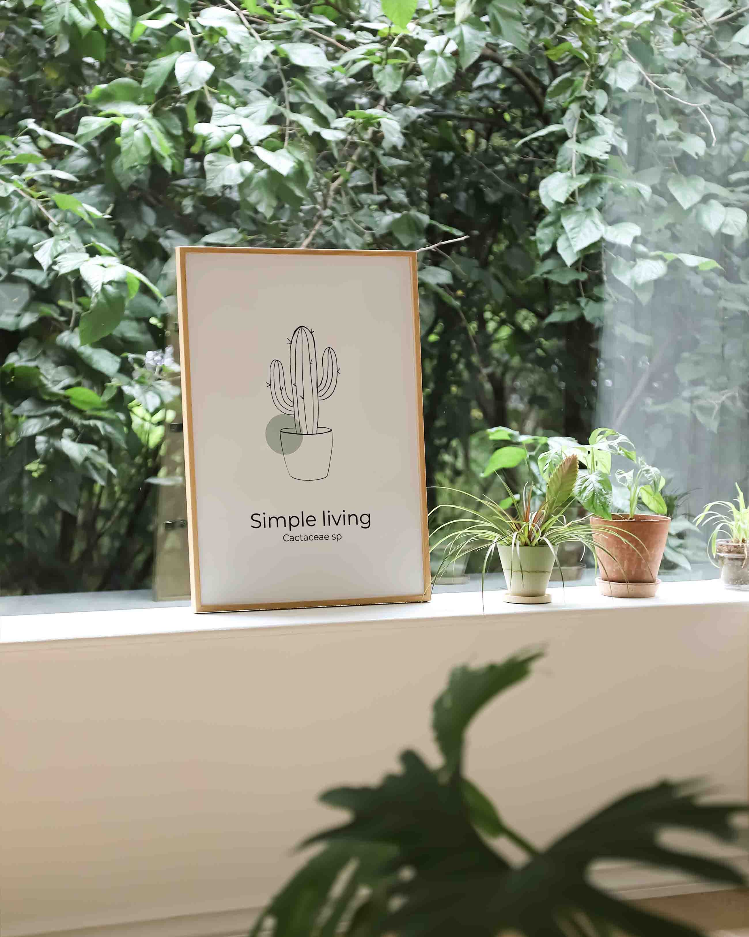 Kaktus Dekorationsposter – Simple living