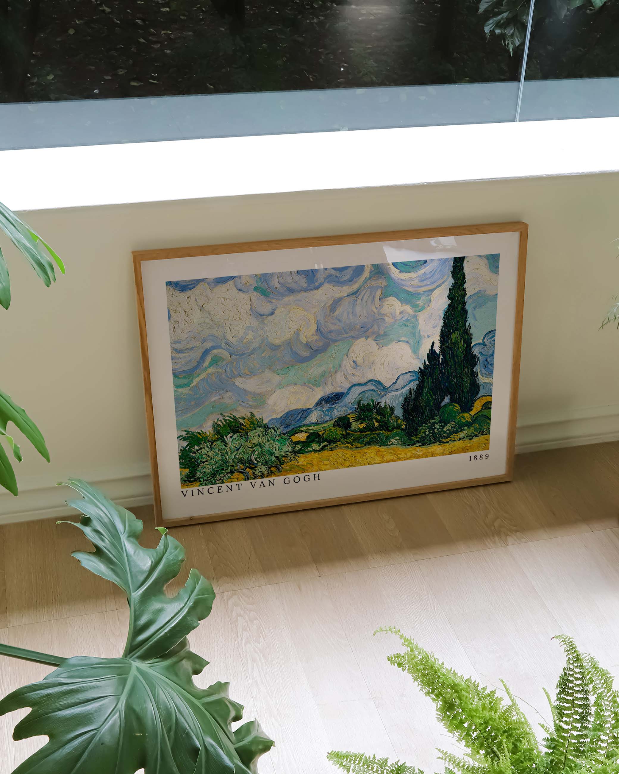 Wheat Field with Cypresses Poster – FineArt Wandbild, moderne Kunst & Fine Art Print von Spawnd, handgefertigt & Made in Germany