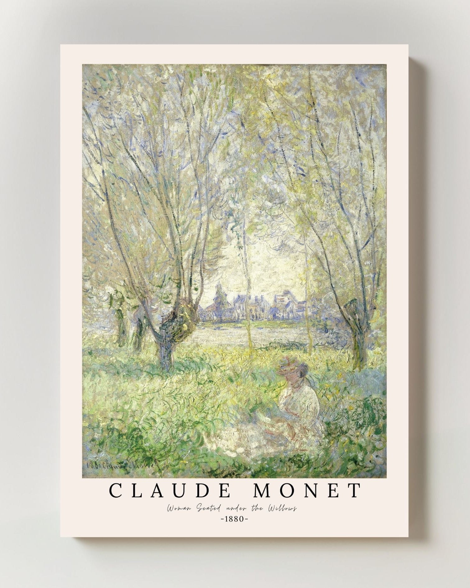 Woman Seated under the Willows Poster – FineArt Wandbild, moderne Kunst & Fine Art Print von Spawnd, handgefertigt & Made in Germany