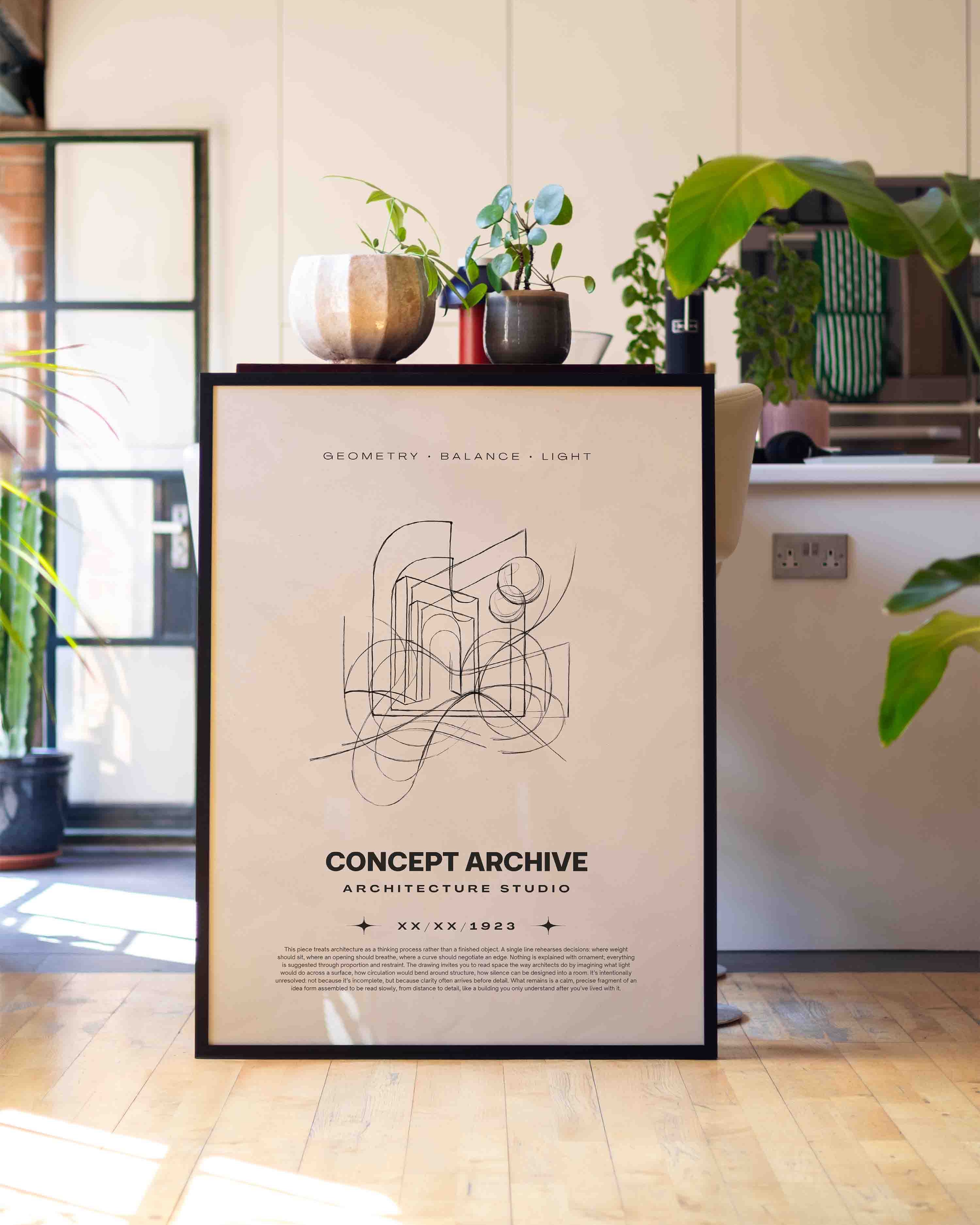 Geometrie Skizze Dekorationsposter – Concept Archive