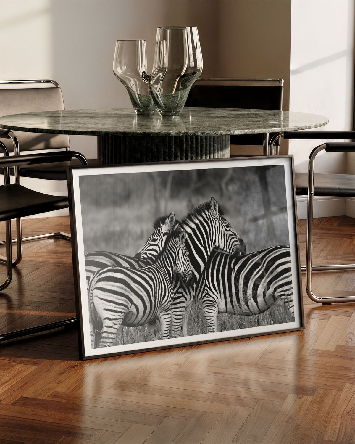 Zebra Poster – FineArt Wandbild, moderne Kunst & Fine Art Print von Spawnd, handgefertigt & Made in Germany